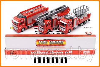 Пожарная машинка металлическая инерционная (детская игрушка)