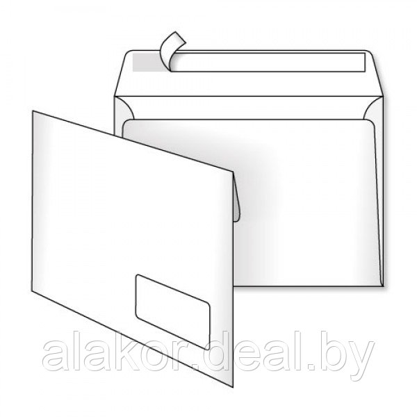 Конверт почтовый, C5 (162*229 мм), с окном - фото 1 - id-p99359842