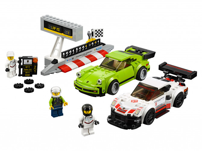 Конструктор Porsche 911 RSR и 911 Turbo 3.0 28018 (аналог LEGO 75888) - фото 3 - id-p99360024