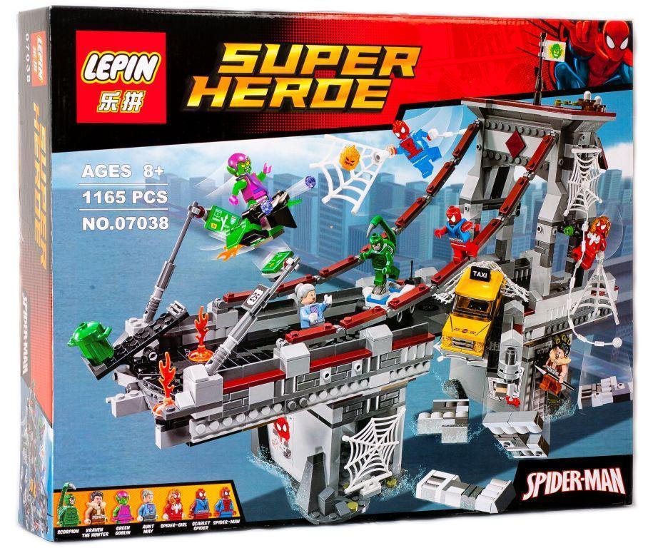 Конструктор Дуэль воинов с сетями на мосту (аналог Lego 76057)