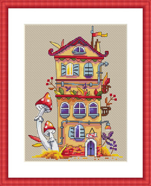 Набор для вышивания крестом "Autumn House"/"Осенний домик" - фото 1 - id-p99361131
