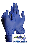 Перчатки Household Gloves 100шт/уп,  нитриловые, текстурированные, голубые  р-р: S, M, L, ХL Малайзия, фото 3