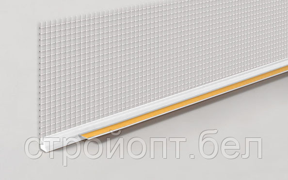 Оконный профиль примыкающий с сеткой Profigips (белый), 6 мм, 2,4 м - фото 1 - id-p99393465