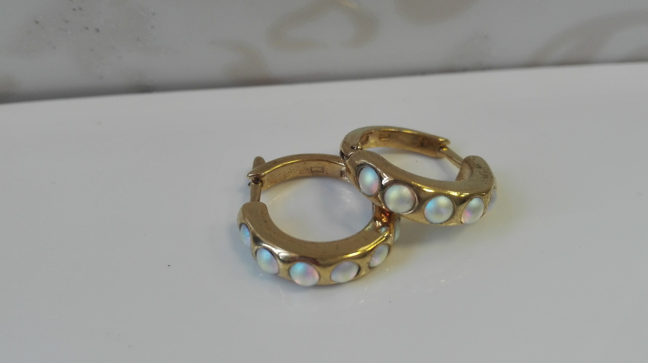 Серьги кольца с кристаллами Swarovski - фото 1 - id-p93258860