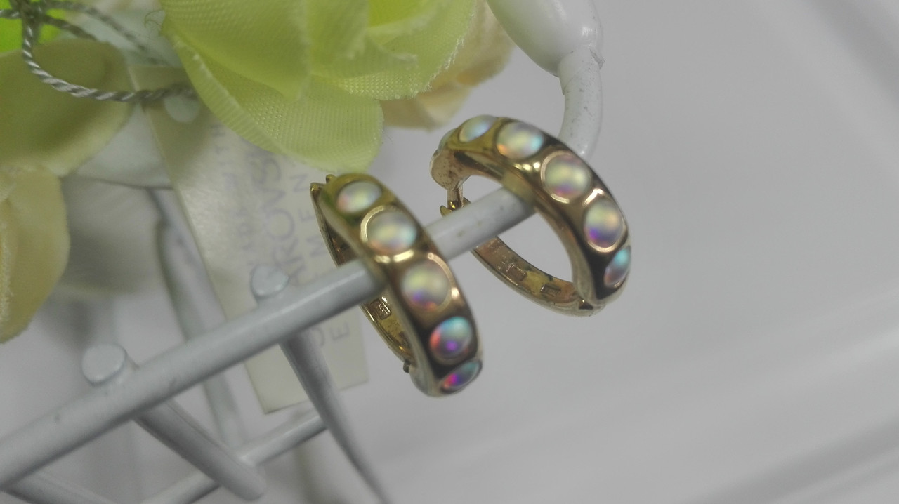 Серьги кольца с кристаллами Swarovski - фото 2 - id-p93258860