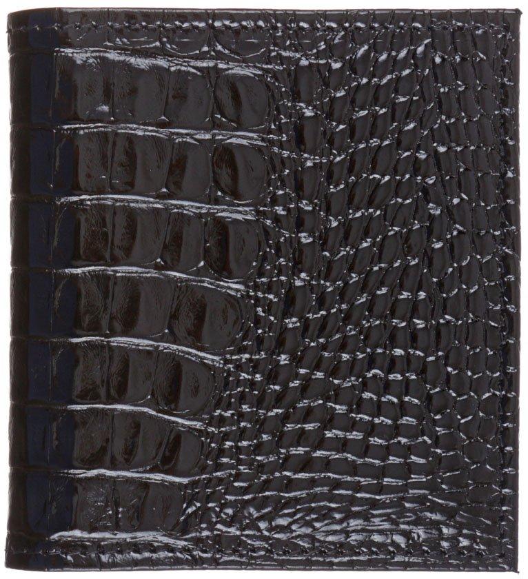 Визитница из натуральной кожи «Кинг» 4327 115*125 мм, 2 кармана, 18 листов, рифленая, черная