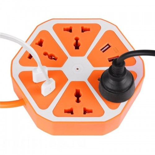 Универсальный разъем питания 4 USB Hexagon Socket