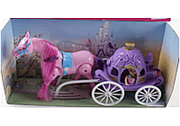 "Кукла в карете с лошадью" 686-716, игровой набор Carriage, звук