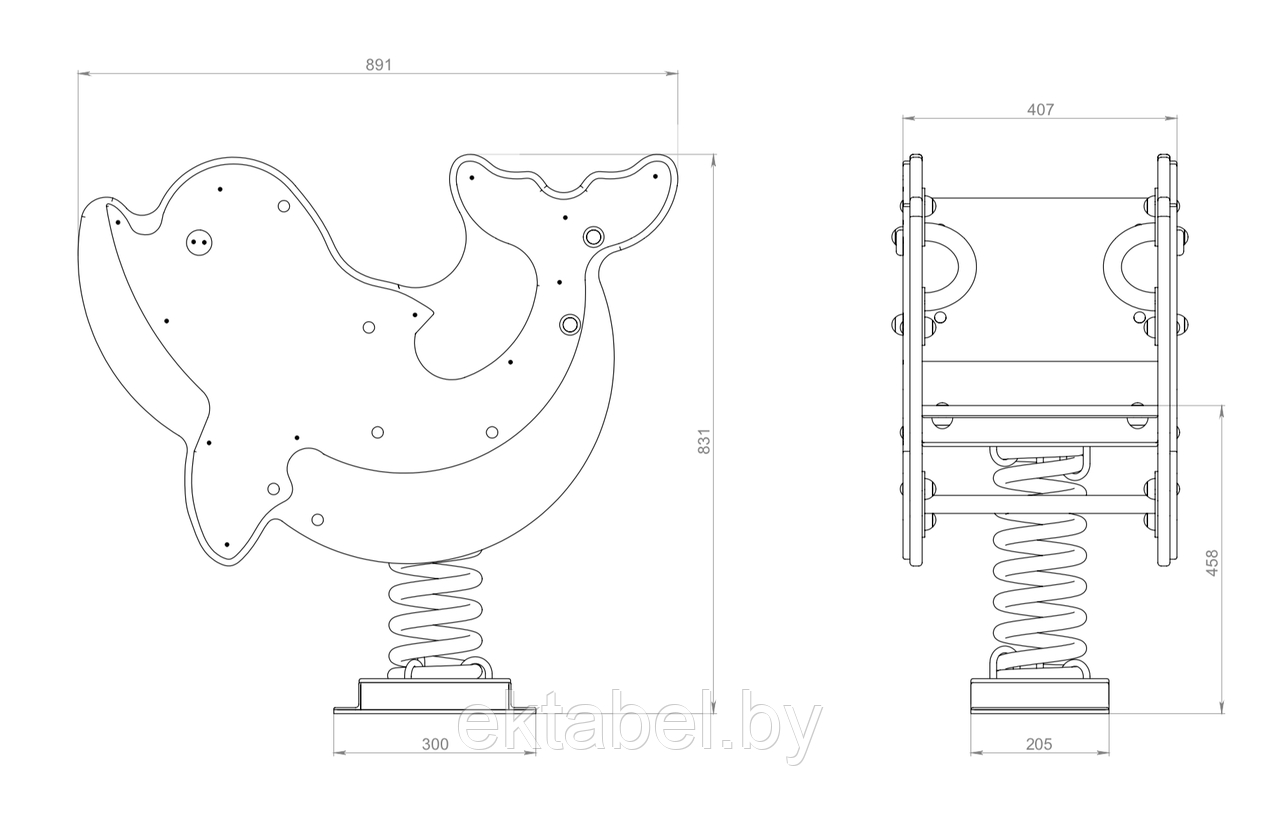 EDIO-109 Качалка "Дельфин" - фото 3 - id-p99486536