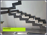 Лестница на металлокаркасе, косоур для лестницы модель 44