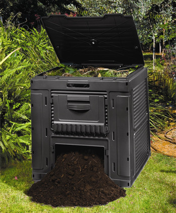 Компостер Keter E-Composter с базой, черный - фото 3 - id-p99511040