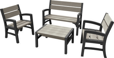 Комплект мебели MONTERO WLF Bench set (диван, 2кресла, столик) - фото 1 - id-p99511124