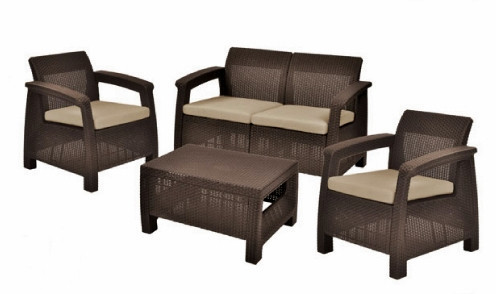 Комплект мебели Keter Corfu Set (Корфу Сэт), коричневый