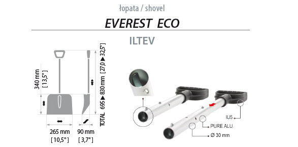 ILTEV-S411 Лопата пластиковая EVEREST ECO, черная - фото 2 - id-p99511358