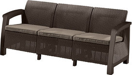 Диван пластиковый Bahamas max love seat, коричневый