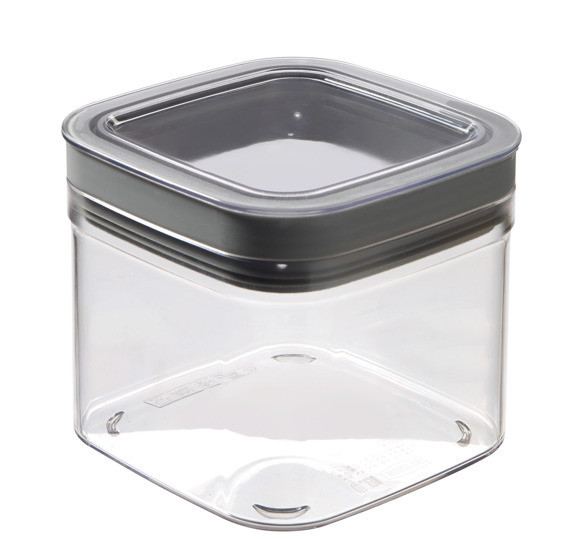 Емкость для сыпучих продуктов Dry Cube 0.8L, серый - фото 1 - id-p99511593