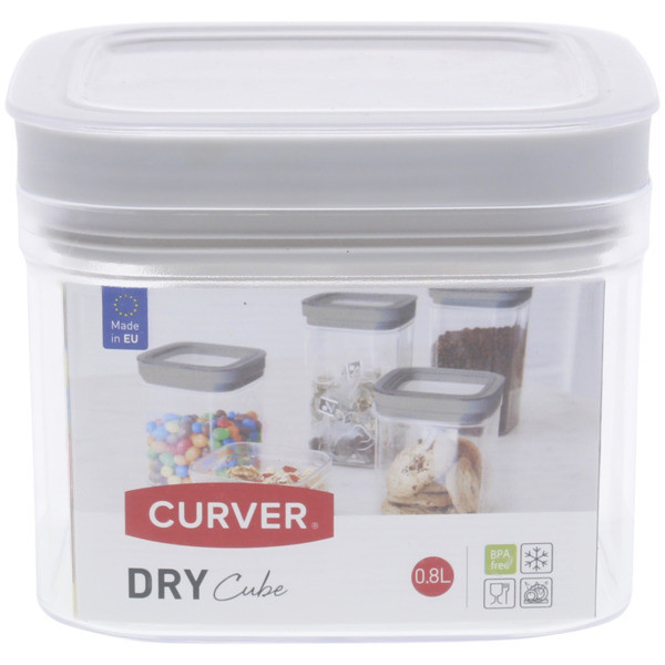 Емкость для сыпучих продуктов Dry Cube 0.8L, серый - фото 2 - id-p99511593