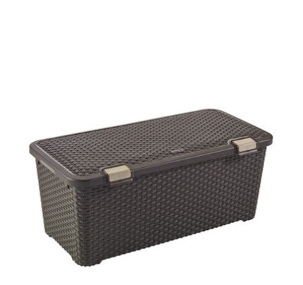 Ящик для хранения большой Rattan Style Trunk 72L, коричневый - фото 1 - id-p99511659