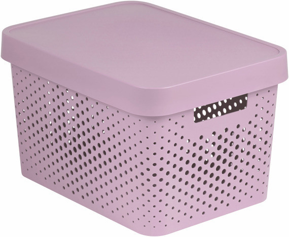 Коробка Infinity 17L + Lid Dots, розовый