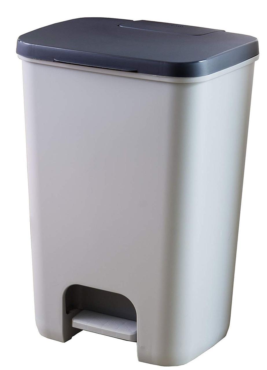 Контейнер для мусора с педалью, рамкой и лотком Essentials 40L: продажа ...