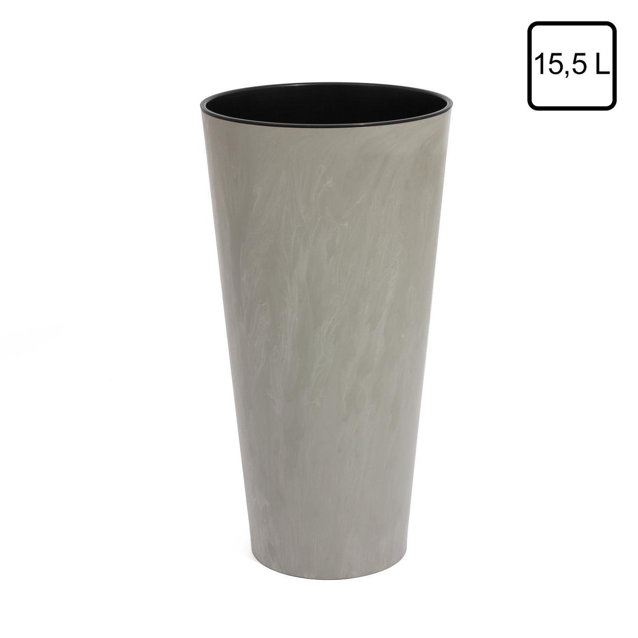 Горшок пластиковый TUBUS SLIM BETON 250, бетон - фото 3 - id-p99511893