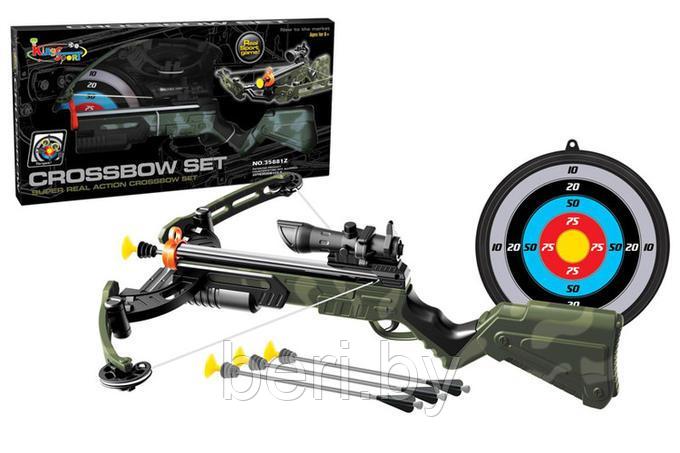35881H Арбалет со стрелами на присосках Crossbow Set с мишенью и лазерным прицелом - фото 5 - id-p99564729