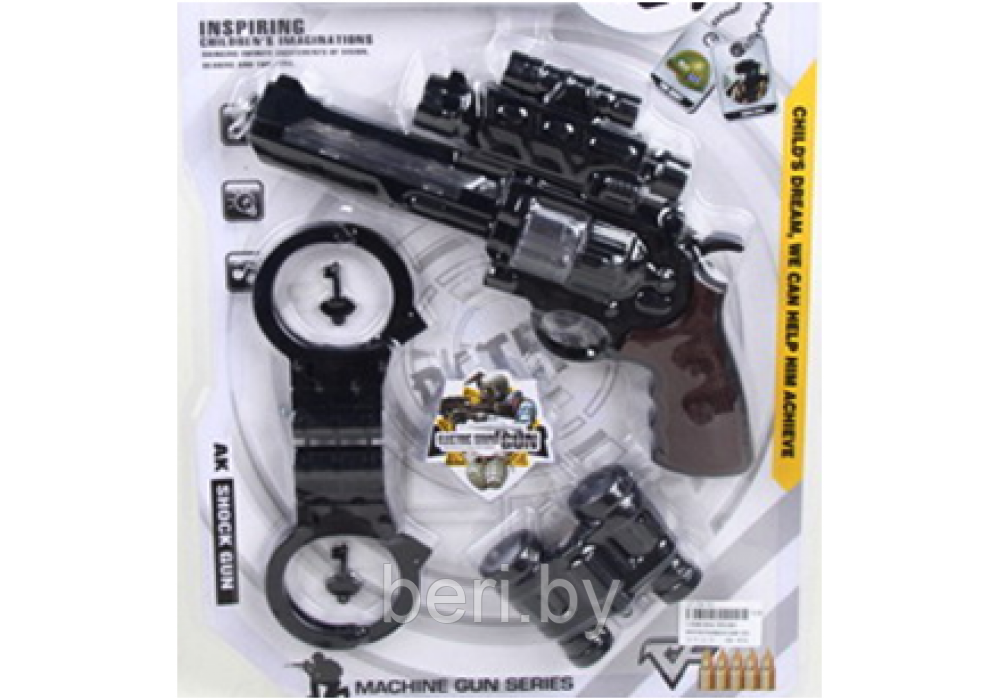 HY080 Игровой набор полицейского с пистолетом на батарейках, свет, звук