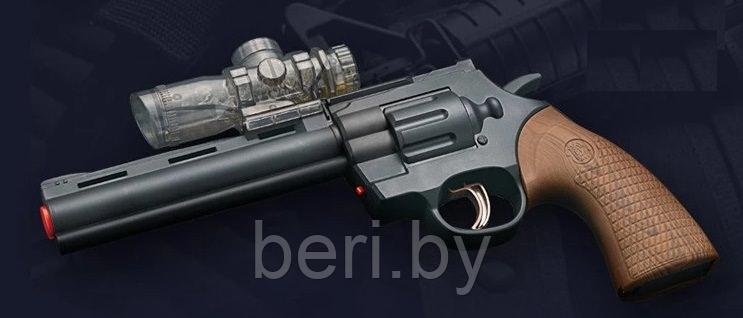 RX613 - 3 Игрушечный пистолет, револьвер на АКБ, стреляет гелиевыми шариками, гидропульками, очки - фото 3 - id-p99564847