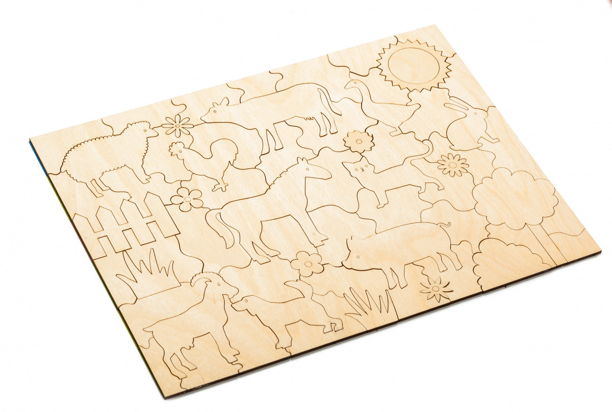 Развивающая деревянная мозаика-раскраска «ДОМАШНИЕ ЖИВОТНЫЕ» - фото 2 - id-p99564861