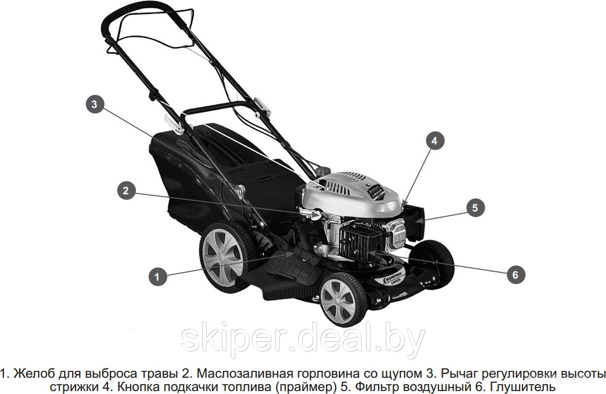 Газонокосилка бензиновая Champion LM4630 - фото 2 - id-p99573693