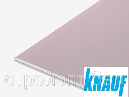 Гипсокартон стеновой огнестойкий KNAUF, 2,5м * 1,2м*12,5мм - фото 1 - id-p99575135