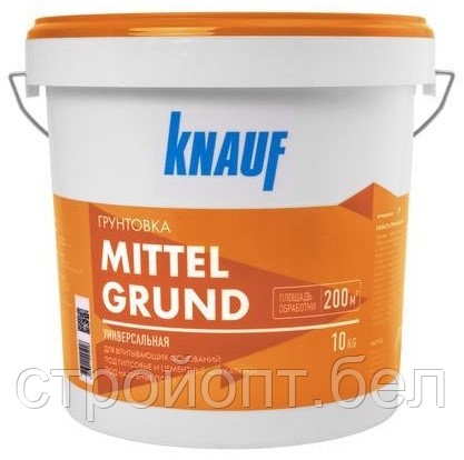 Грунтовка универсальная для впитывающих оснований Knauf Mittelgrund, 10 кг - фото 1 - id-p99278124