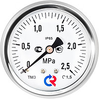 Вакуумметр ТВ-320Р.00(-0,1-0МРа)G1/4.1,5 резьба G1/4 корпус нерж