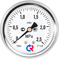 Вакуумметр ТВ-320Т.00(-0,1-0МРа)G1/4.1,5 резьба G1/4 корпус нерж