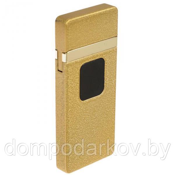 Зажигалка электронная в подарочной коробке, USB, спираль, сенсорная, золотая, 7.5х12 см - фото 2 - id-p99610973