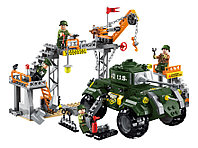 Конструктор 1712 Brick (Брик) "Военный завод", 198 деталей, аналог LEGO (Лего)