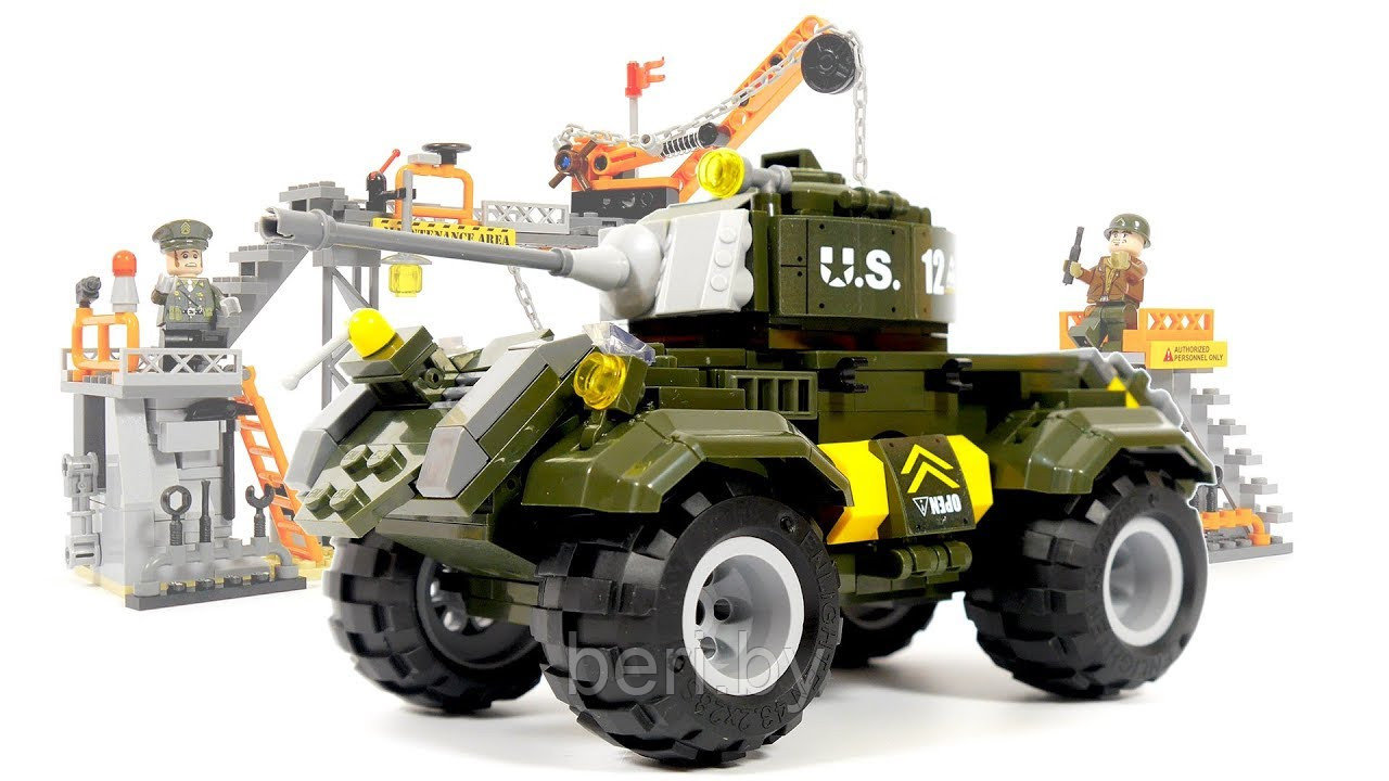 Конструктор 1712 Brick (Брик) "Военный завод", 198 деталей, аналог LEGO (Лего) - фото 4 - id-p99619458