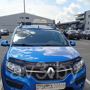 Дефлектор капота Renault Sandero 2 (и Stepway) 2014-2022 [RL27] / Рено Сандеро Степвей 2, VT52