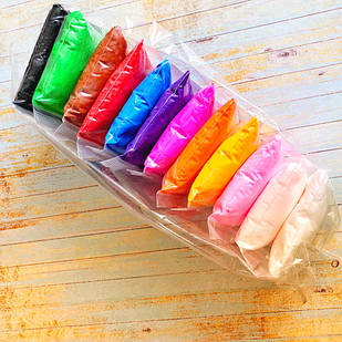 Воздушный пластилин упаковка 12 шт, цвета в ассортименте