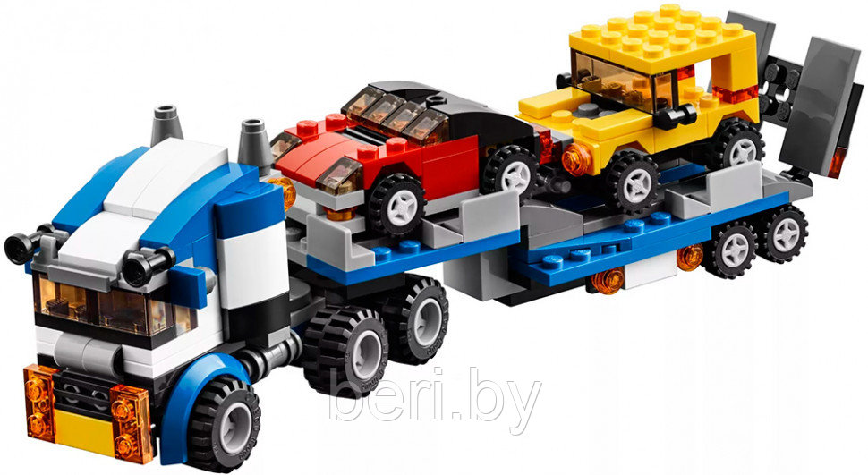 Конструктор DECOOL ARCHITECT 3114 "Транспортировщик автомобилей 3 в 1", 264 детали, аналог LEGO CREATOR 31033 - фото 3 - id-p99633540
