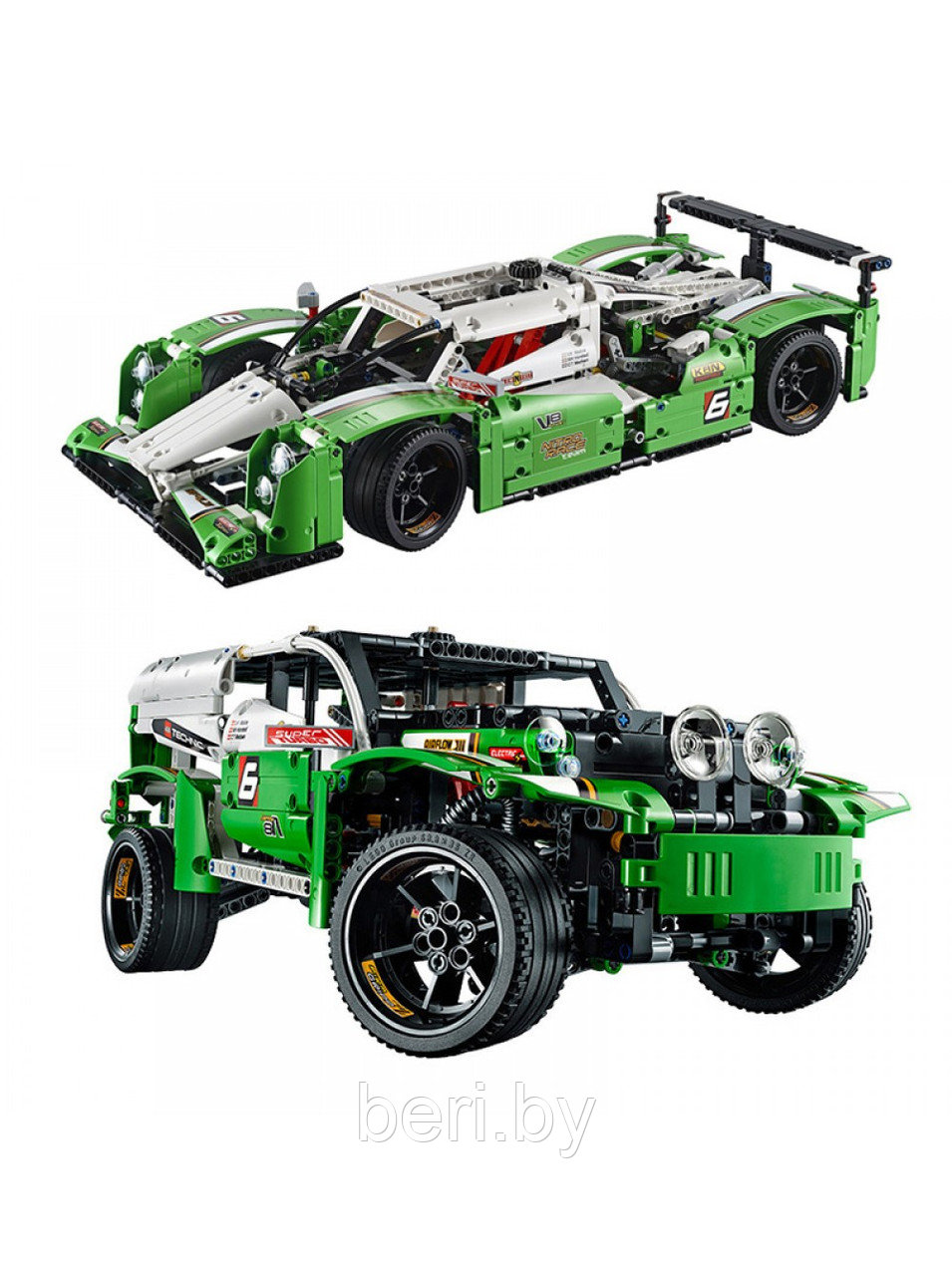 Конструктор Decool 3364 "Гоночный автомобиль" 2 в 1, 1249 деталей, аналог LEGO Technic 42039 - фото 4 - id-p99633943