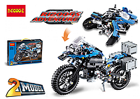 Конструктор Decool 3369A "Мотоцикл BMW R 1200 GS", 2 в 1, 603 детали, аналог LEGO Technic 42063, (369А)