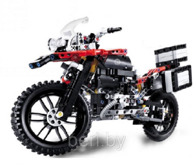 Конструктор Decool 3369B "Мотоцикл BMW R 1200 GS", 2 в 1, 603 детали, аналог LEGO Technic 42063, (369В) - фото 3 - id-p99637773
