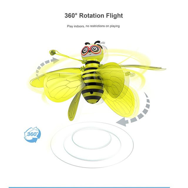 Пчелка латающая от руки (световые эффекты) JY8201 - фото 3 - id-p99638494