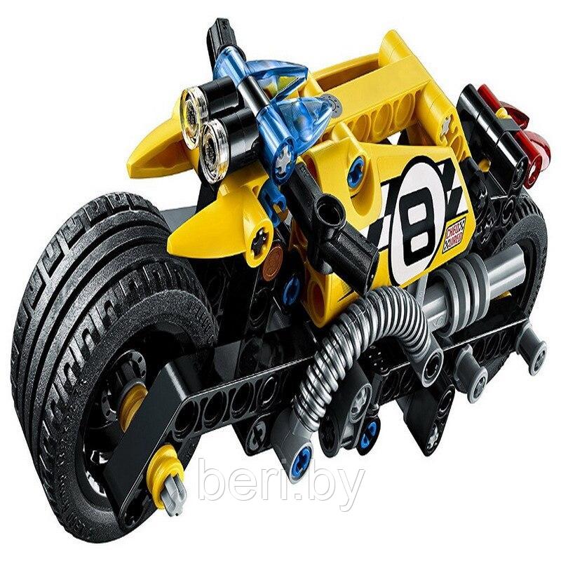 Конструктор Decool 3419 "Мотоцикл для трюков", 140 деталей, аналог Lego Technik - фото 5 - id-p99638514