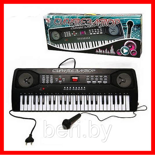 Детский синтезатор пианино с микрофоном SD990-A - фото 1 - id-p99640288