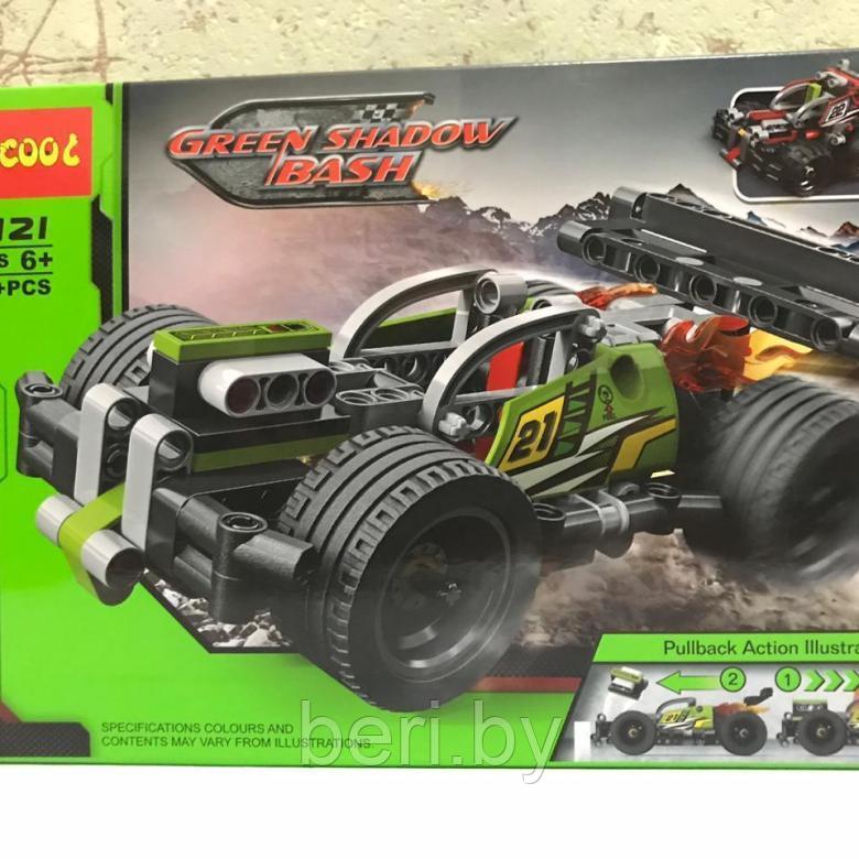 Конструктор Decool 3421 Technic "Зеленый гоночный автомобиль" 135 деталей, аналог LEGO Technic - фото 3 - id-p99656119