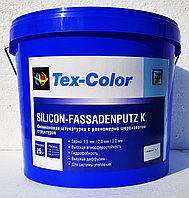 Декоративная силиконовая штукатурка Tex-Color Silicon-Fassadenputz, 25 кг Камешковая 3.0мм