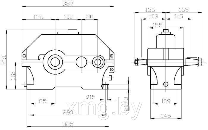 ЦИЛИНДРИЧЕСКИЙ РЕДУКТОР 1Ц2У-160 - фото 3 - id-p99675586