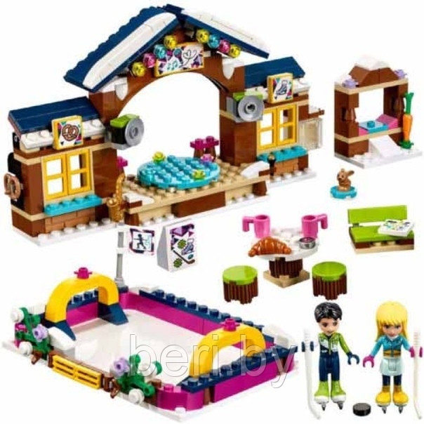 КОНСТРУКТОР Bela 10730 Friends "Горнолыжный курорт: Каток" 313 дет. аналог LEGO Friends 41322, Bela Френдс - фото 4 - id-p99676057